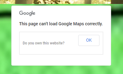 Google Maps Error